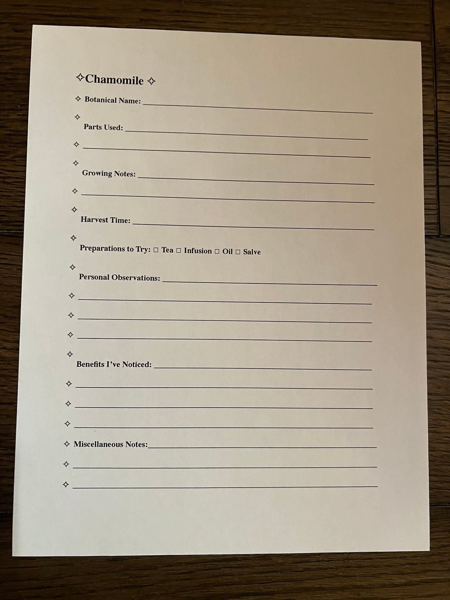 My Herbal Apothecary Journal