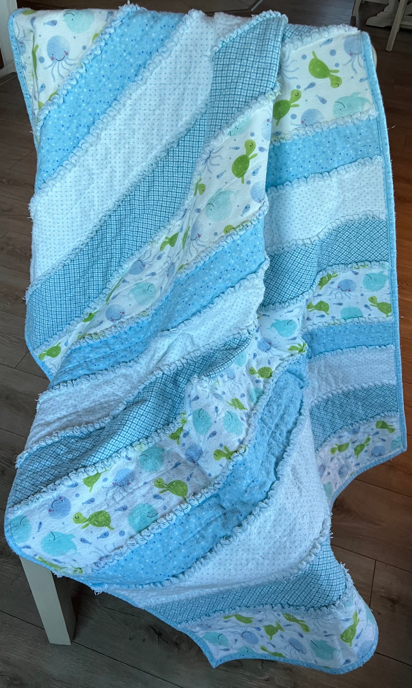 Silly Sea Life Rag Quilt